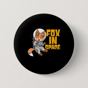 Fox In Space 6 Cm Round Badge