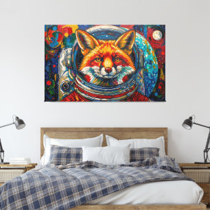 FOX IN SPACE CANVAS PRINT