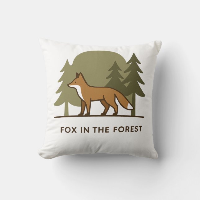 Fox in the Forest Cushion (Front)