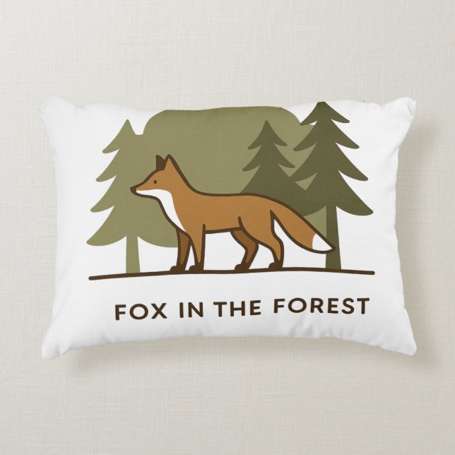 Fox in the Forest Decorative Cushion (Front)