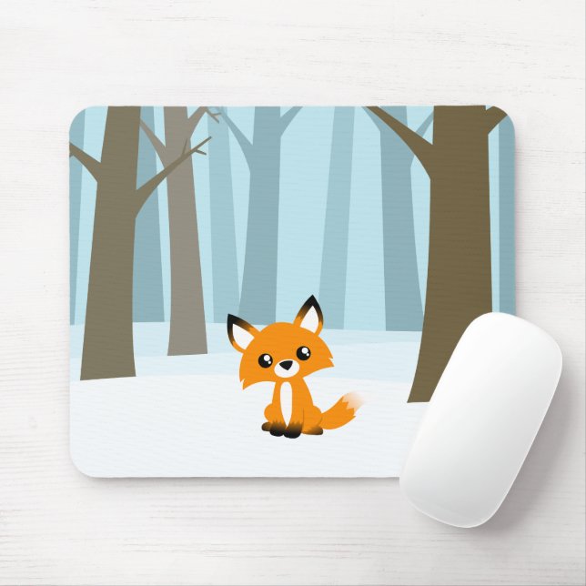Fox in the Forest Mousepad (With Mouse)