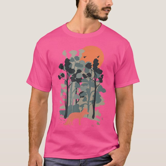 Fox In The Forest - Nature Outdoor Hiking Travel A T-Shirt (Front)