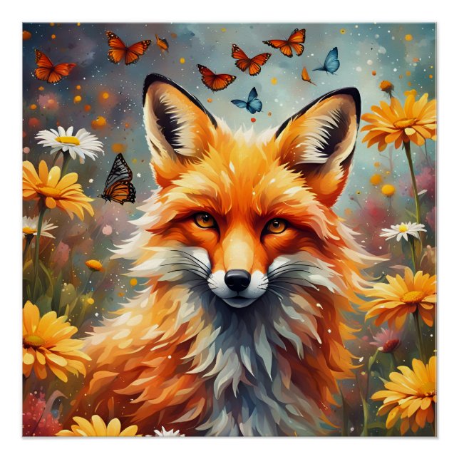 fox in the meadow poster (Front)
