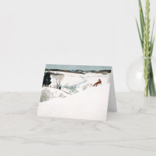 Fox in the Snow, 1935 by Newell Convers Wyeth Thank You Card