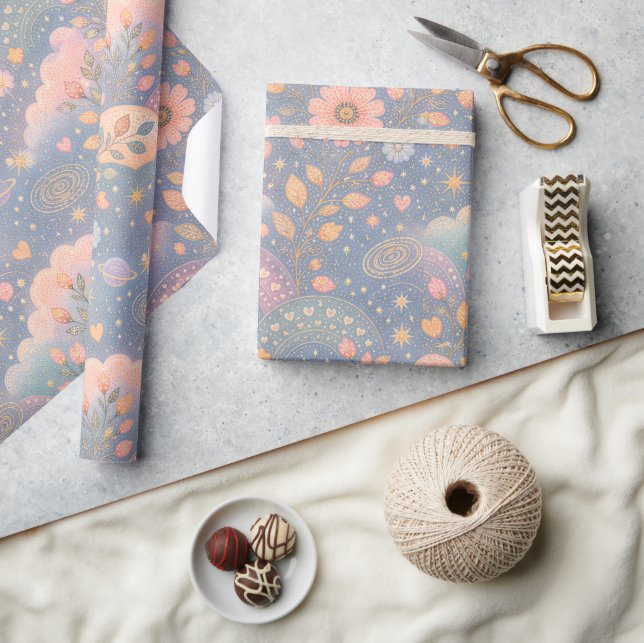 Fox in the Star Garden Wrapping Paper (Crafts)