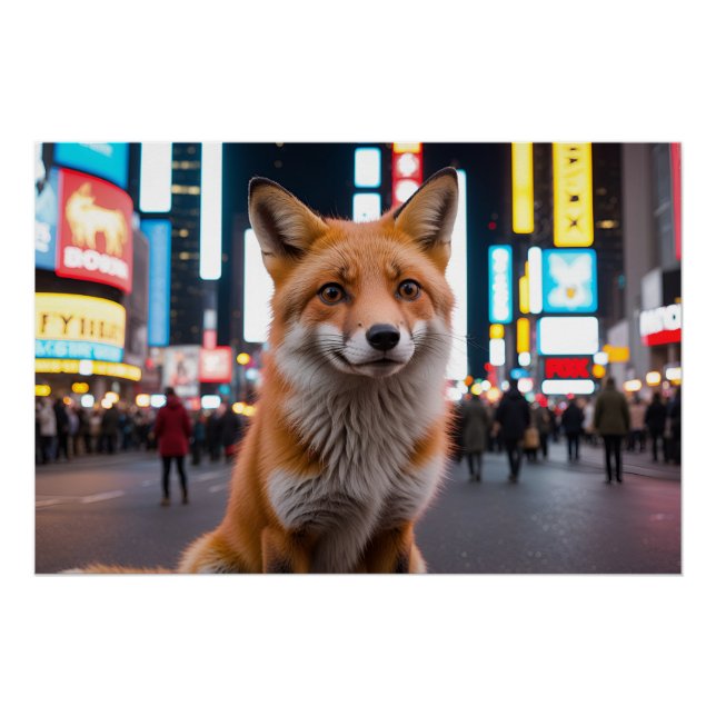 Fox in Times Square Poster (Front)