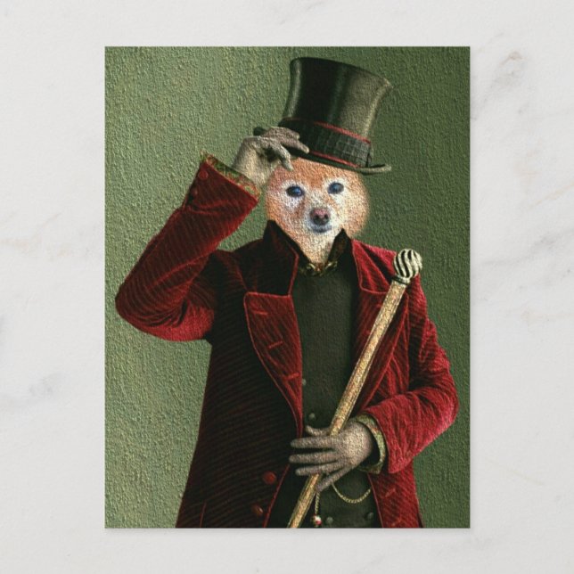 Fox Is A Man In A Top Hat" Postcard (Front)