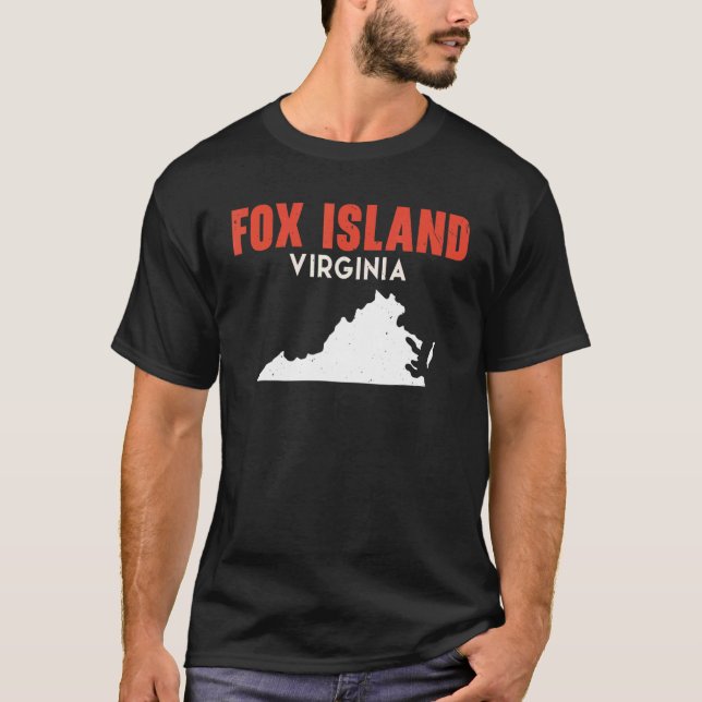 Fox Island Washington USA State America Travel Was T-Shirt (Front)