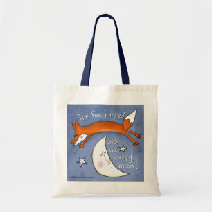 Fox Jumped Over the Moon Tote Bag