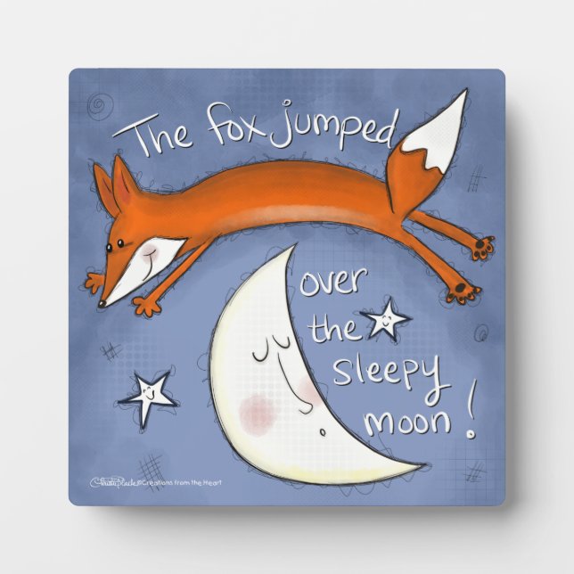 Fox  Jumps Over the Moon Plaque (Front)