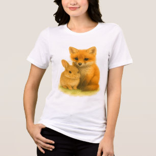 Fox Kit & Bunny Buddies Tri-Blend Shirt