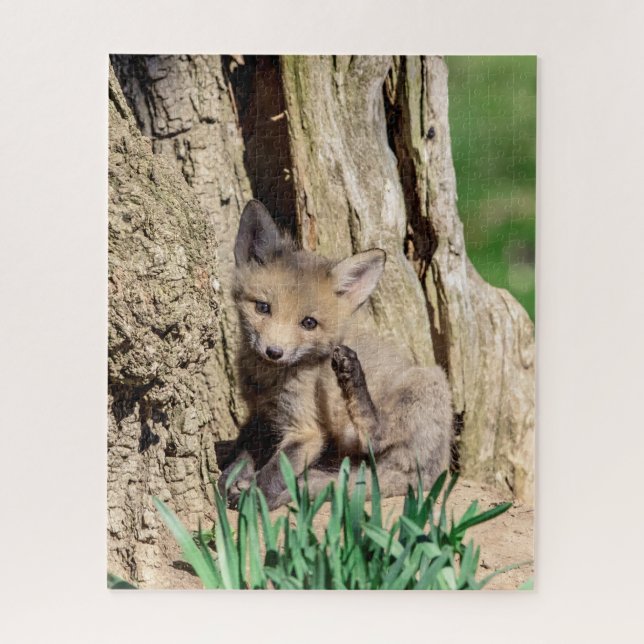 Fox Kit in the Hudson Valley Jigsaw Puzzle (Vertical)