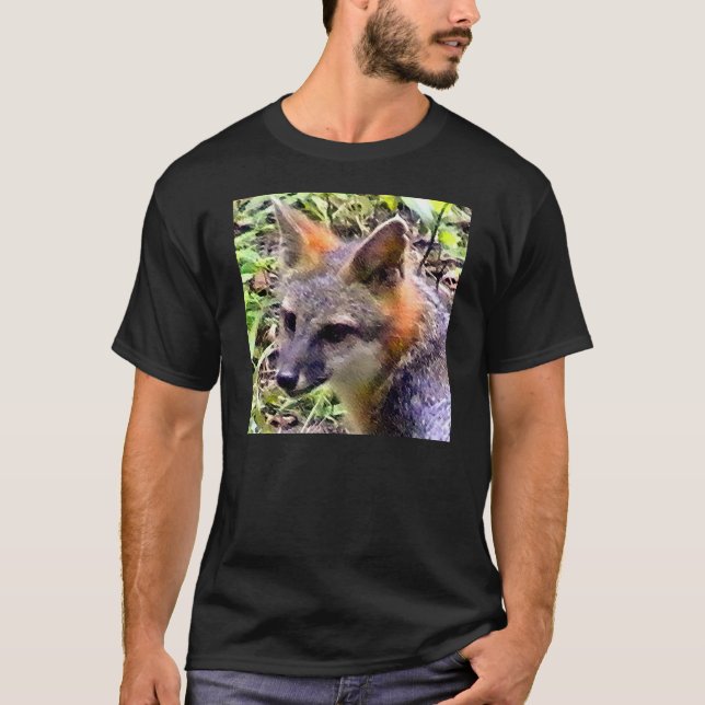 FOX KIT PLAYING IN THE BRUSH T-Shirt (Front)