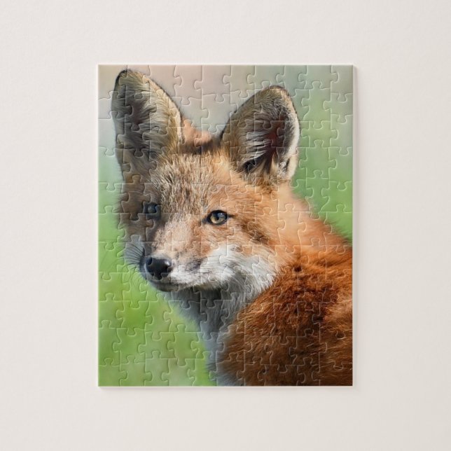 Fox Kit Puzzle (110 pieces)  (Vertical)