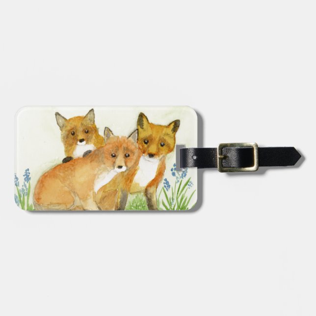 Fox Kits Luggage Tag (Front Horizontal)
