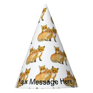 Fox Kits Party Hat