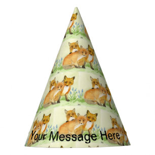 Fox Kits Party Hat