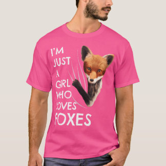 Fox Ladies Girls Animal Lovers Fox T-Shirt