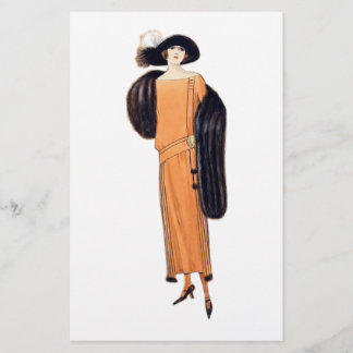Fox Lady - Vintage Fashion Illustration
