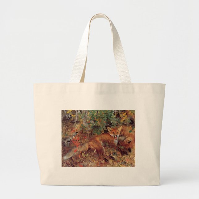 fox large tote bag (Front)