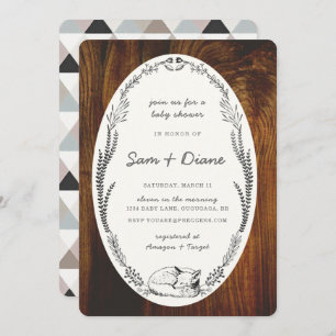 Fox Laurel Baby Shower Invite