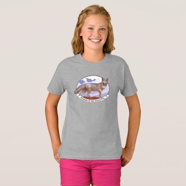 Fox Logo Colour Girls T-Shirt (Front Full)