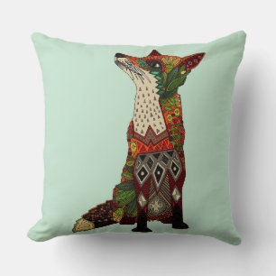 fox love mint cushion