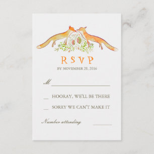 Fox Love Wedding RSVP Cards
