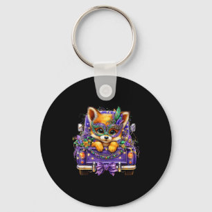 Fox Mardi Gras Truck Nola Cute Kids Boys Girls Wom Key Ring