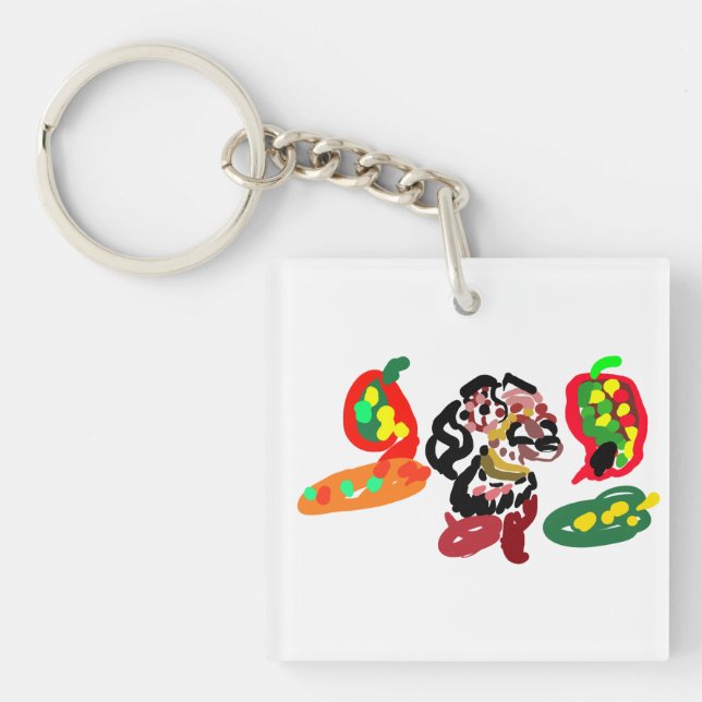 Fox mark autumn  key ring (Front)