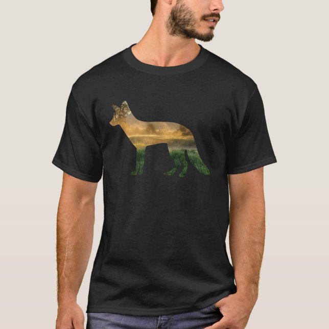 Fox meadow  hunting and hunter T-Shirt (Front)