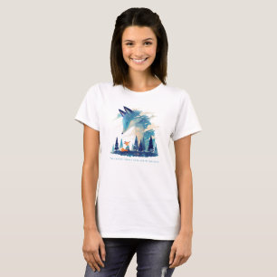 Fox meeting Cosmic fox spirit in starry sky art T-Shirt