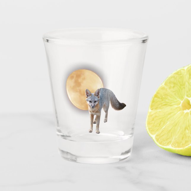Fox Moon Shot Glass (Front)