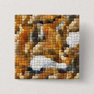 FOX MOSAIC 15 CM SQUARE BADGE