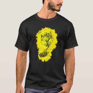 Fox Motif Sly Animal Colourful Forest Animals Desi T-Shirt