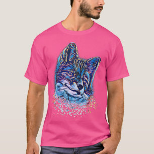Fox Motif Sly Animal Colourful Forest Animals Foxe T-Shirt