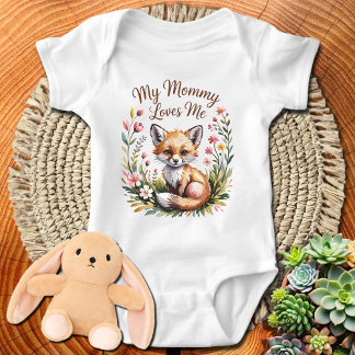 Fox My Mummy Loves Me Baby Bodysuit