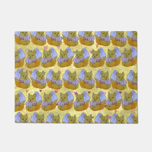 Fox named Dice Doormat (Front)