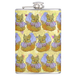 Fox named Dice Hip Flask