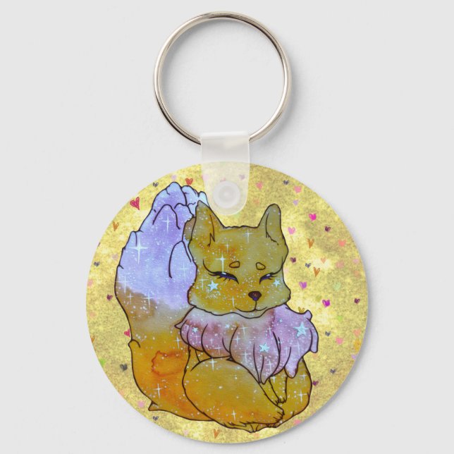 Fox named Dice Key Ring (Front)