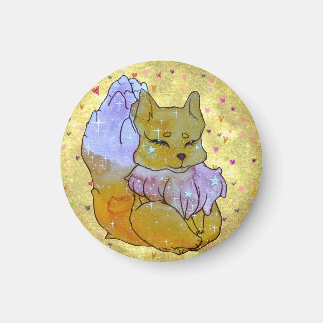 Fox named Dice Magnet (Front)