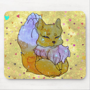 Fox named Dice Mouse Pad