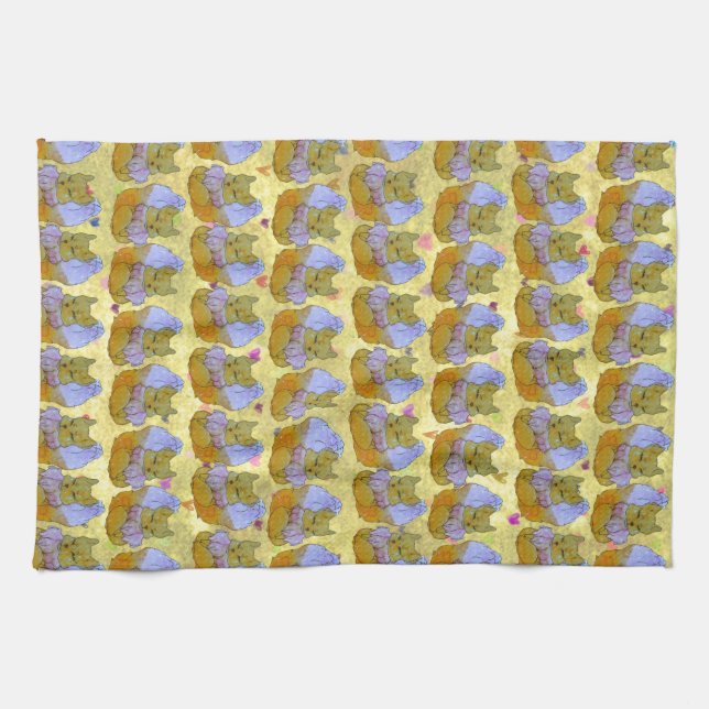 Fox named Dice Tea Towel (Horizontal)