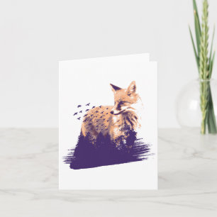 Fox Nature Forest Outdoor Camping Hiking Camper Gi Card