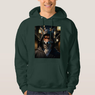 Fox Ninja in Kyoto Alley – Cinematic Japanese Anim Hoodie