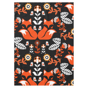 Fox Nordic Scandinavian Folk Art      Tablecloth