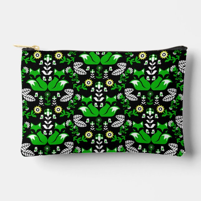 Fox Nordic Scandinavian Folk Art     Tablecloth Accessory Pouch (Front)