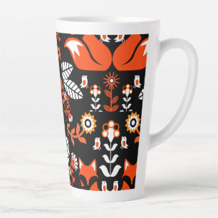 Fox Nordic Scandinavian Folk Art      Tablecloth Latte Mug