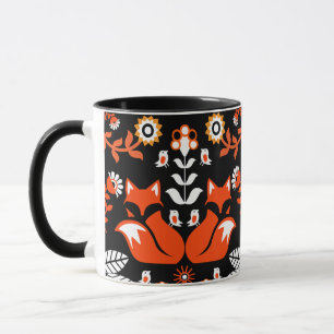 Fox Nordic Scandinavian Folk Art      Tablecloth Mug