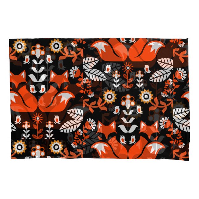 Fox Nordic Scandinavian Folk Art      Tablecloth Pillowcase (Front)